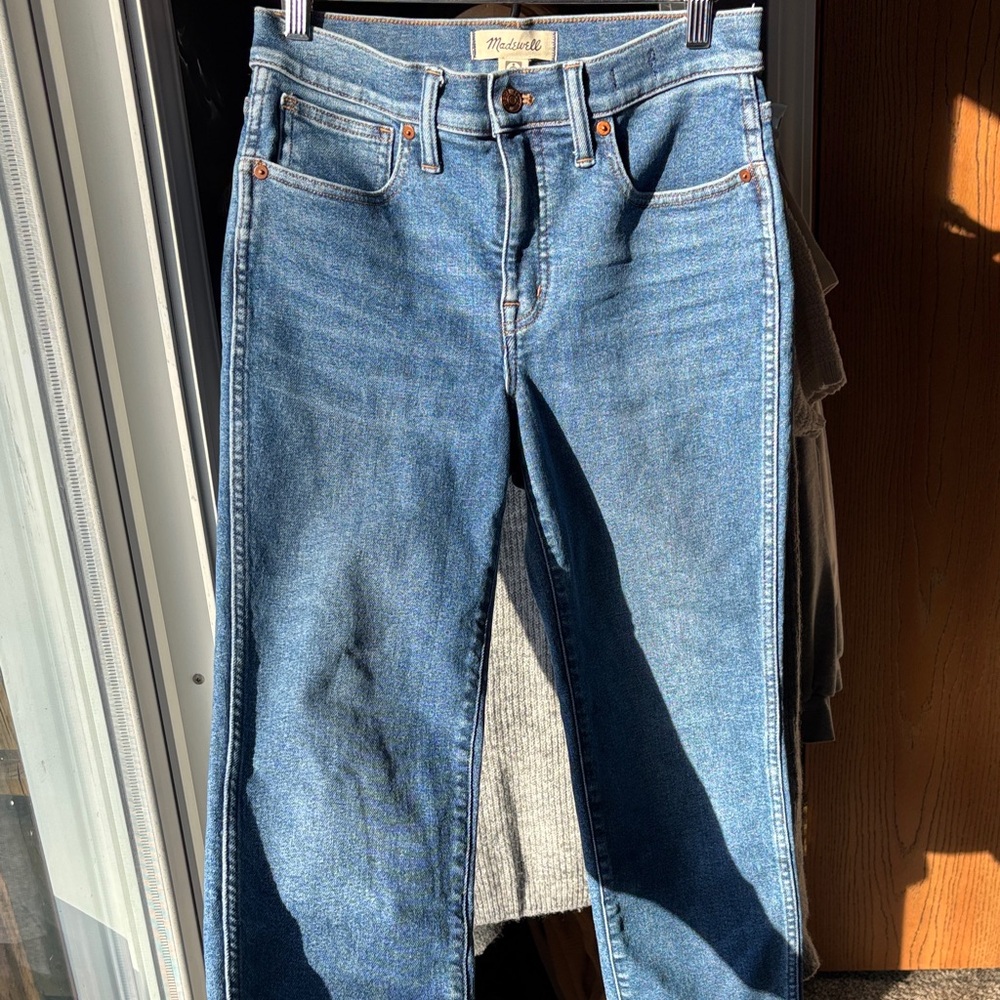 Madewell High Rise Stovepipe Denim Jeans